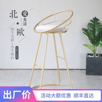 Nordic modern ins minimalist bar chair bar stool bar stool home casual high chair backrest bar stool