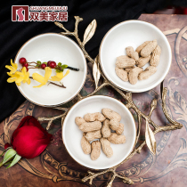 Key storage ornaments American door porch home creative European ceramic copper Nordic fortune porch key plate