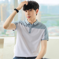 Polo shirt short-sleeved mens summer tide brand 2022 new business casual half-sleeved top loose lapel t-shirt mens thin