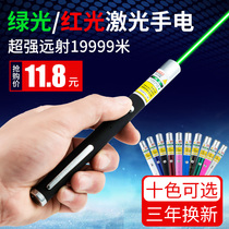  High-power USB charging laser flashlight Green light sales department sand table pointer Driving school infrared spotlight pen long-range shot