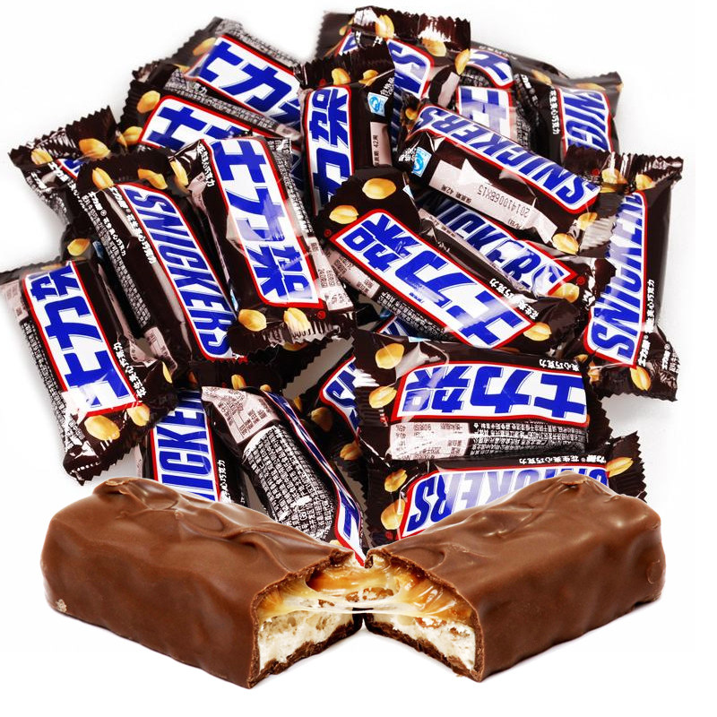 德芙士力架夹心巧克力棒500克散装零食巧克力喜糖约23支包邮_7折现价