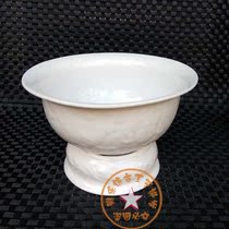 Sweet White Glaze Dark Hide Green Flowers Dragon Pinewood High Foot Thin Tire Bowl Antique Ancient Play Antique Porcelain Old Goods Collection Hem