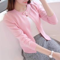 Knitwear womens cardigan thin jacket spring 2021 new short sweater top with small shawl autumn