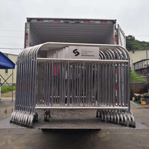 Manufacturer straight for traffic guardrails safety fence separating guard barrier municipal stainless steel iron horse construction safety fence