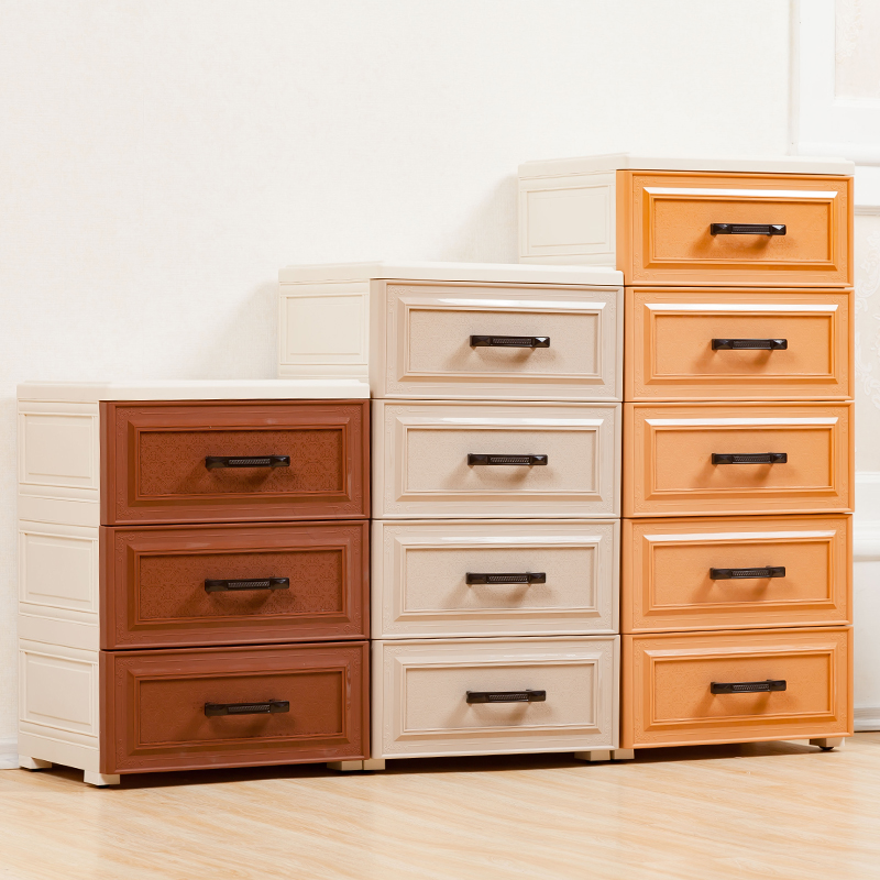 环保欧式塑料储物柜抽屉式儿童收纳柜宝宝衣服整理柜杂物柜五斗柜