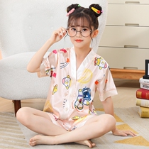 Children's pajamas Girls' short-sleeved suits at home in summer