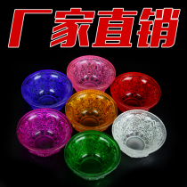 Glazed Eight auspicious for a bowl Mizong Tibetan Buddhism Seven for a cup for the Buddhas holy water glass Eight for a set of 8-for-a-cup swinging pieces 7 sets