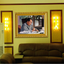 Master Mao Zhongtang painting Living room hanging painting with photo frame Great man Grandpa Mao head publicity painting mural office decoration painting