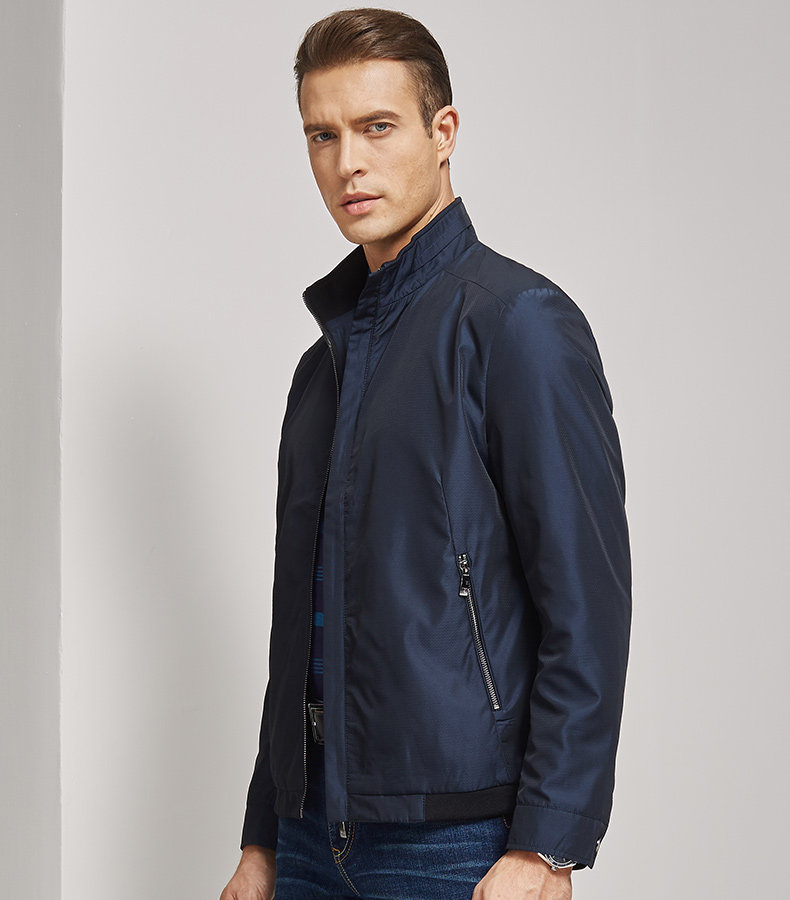 2018春季新品九牧王男装夹克外套 男士商务休闲立领夹茄克年男