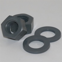 PVC flat pad nut washer Corrosion-resistant acid and alkali-resistant nut M3-M20 insulated hexagon PVC plastic nut
