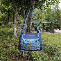 Large capacity grid horse furniture supplies dry grass containing bag horse feeding with thatch bag dry straw bag travel bag