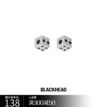 BLACKHEAD Black Head Designer Tide Brand Creative Personality Dice Titanium Steel Couple Earrings Tide Earrings