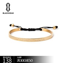 BLACKHEAD black head designer Tide brand original fashion trend couple letter strip bracelet titanium steel