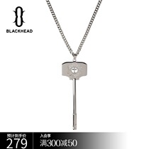 BLACKHEAD Black Head Designer Tide Brand Creative Flame Cross Key Pendant Necklace Ayunga