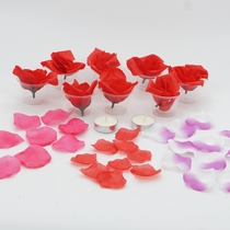 Plastic Cup pendulum pattern romantic birthday wedding activities disposable cup candle cup rose flower petals