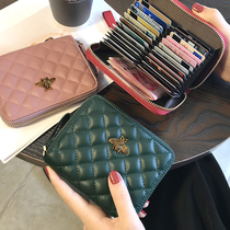Card bag female small ultra-thin exquisite high-grade multi-card large capacity anti-degaussing cute Korean personality card clip tide