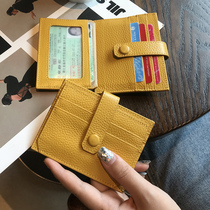 Card bag female small ultra-thin exquisite high-grade new 2021 net red ins Wind multi card leather card place card tide