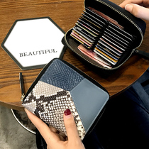 Leather card bag female small ultra-thin exquisite high-grade large capacity anti-degaussing ins wind 2021 new card