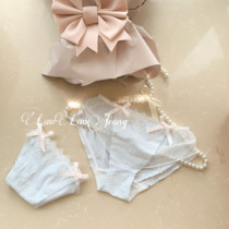 womens Japanese style private room bow cotton skin-friendly comfort triangle underwear mesh yarn kiki