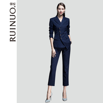 striped suit women's spring summer fashionable elegant suit sales department work clothes business commuter professional formal wear