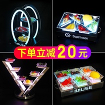 Zoshang bar fruit plate rack LED fruit platter Creative snack grid snack plate ktv fruit plate plate luminous fruit plate