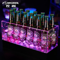 Luminous ice bucket Wine frame ice bucket Acrylic champagne bucket Luminous ktv ice bucket bar beer box led ice bucket