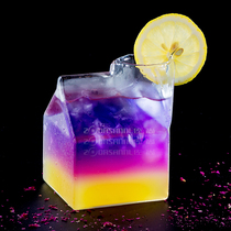 Sasang ins net red glass drink cup Square milk carton cup Personalized cocktail cup Creative Japanese juice box