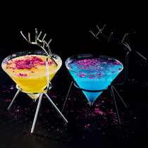 Zoshang net red ins Fawn wine glass Bar milk tea shop Glass Drink glass Ice glass Creative cocktail glass