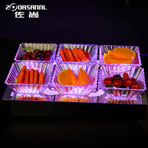 Bar KTV snack plate Fruit plate Snack plate Dry fruit plate Creative luminous snack plate platter snack plate