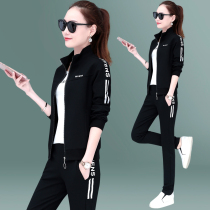 Sports set women spring and autumn 2021 new fashion foreign style sweater three-piece loose running casual wear large size tide