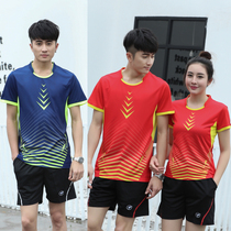 New badminton suit set couple breathable quick-dry Pong tennis sportswear mens and womens short-sleeved custom match suit
