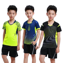 New childrens table tennis suit short men and womens children summer sports training uniform Primary School students badminton