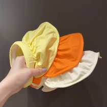 Childrens empty top sunscreen sunbeds Shading Large Eave Hair Stirrup Anti-UV Sun Hat Great Hat Peak Children Hat Summer Shells