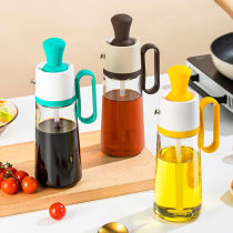 Glass Oil Jug Silicone Oil Brush Upside Down Integrated Oil Bottle Not Hanging Oil Large Capacity Home Kitchen Loaded Soy Sauce Vinegar Seasoning Bottle