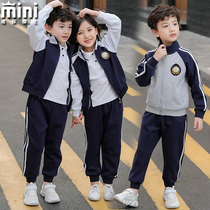 College style school uniform set primary school students baseball uniform four-piece autumn and winter New Teacher sports class uniforms kindergarten uniforms