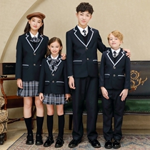 British style primary and secondary school students suit School uniform autumn and winter New Teacher system suit costume kindergarten Garden uniform