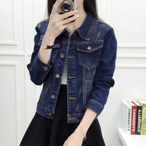  Denim jacket female spring and autumn student loose short Korean bf jacket cardigan top slim casual small jacket