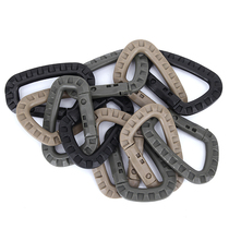 Military fan outdoor multi-functional tactical D-buckle mountaineering bag hanging buckle keychain backpack buckle Lightweight quick release ring buckle
