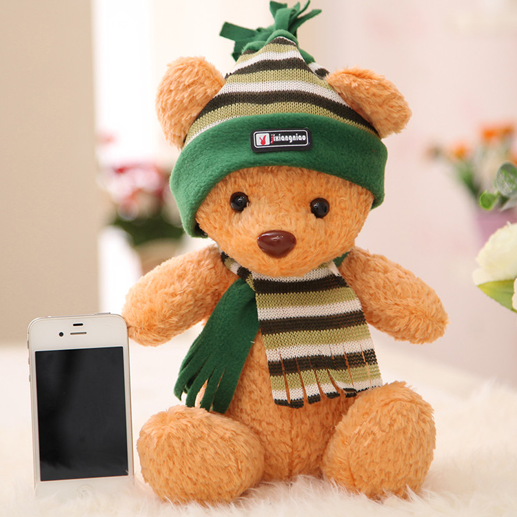 小号毛绒玩具泰迪熊公仔布娃娃玩偶围巾熊送女生生日批发毛衣熊_母婴