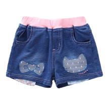 Very small fish 36496 girls new summer pure cotton knit soft and breathable fashion Imitation Denim Shorts
