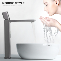 German crafts table basin tap gun grey tap toilet personality surface basin tap creative square hot and cold tap