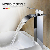 Nordic fashion basin faucet Waterfall outlet washbasin washbasin basin faucet single hole hot and cold water