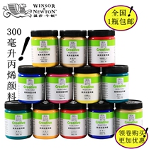 Windsor Newton 300ml commercial creative acrylic paint Propylene painting paint wall painted hand-painted gold