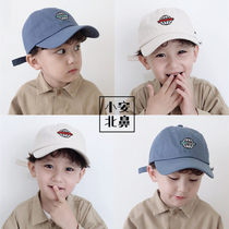 Childrens hats Mens tide spring and autumn baby baseball caps Korean version of pure cotton casual baby hats spring and autumn cap tide