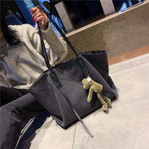 Large Capacity Package Bag Women 2022 New Korean Version Fashion Casual Canvas Single Shoulder Bag Ins Ocean Gas 100 hittote bag