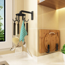 Kitchen Free Punch Rotary Hook Shelving of the wall Scoop Spoon Scoop Shovel Scoop of the Kitchen Ware Supplies Containing Shelf Wall-mounted