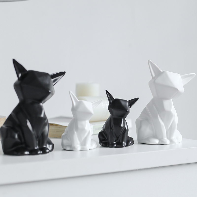 Nan sheng I and contracted ceramic household act the role ofing is tasted furnishing articles animals Nordic mesa adornment gift fox sitting room