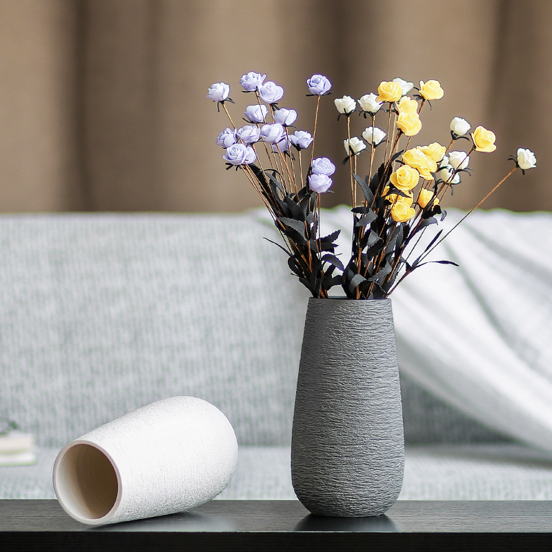 Nan sheng ins contracted simulation flower, dried flower adornment household act the role ofing is tasted ceramic vases, flower arranging flower implement mesa furnishing articles