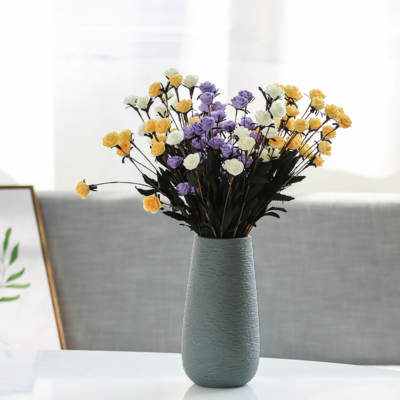 Nan sheng ins contracted simulation flower, dried flower adornment household act the role ofing is tasted ceramic vases, flower arranging flower implement mesa furnishing articles