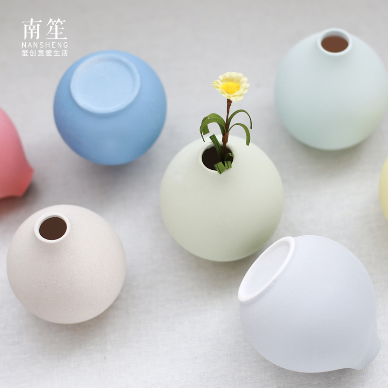 Nan sheng small pure and fresh and simple hydroponic furnishing articles colorful ceramics floret bottle of dried flowers flower arrangement creative living room decoration